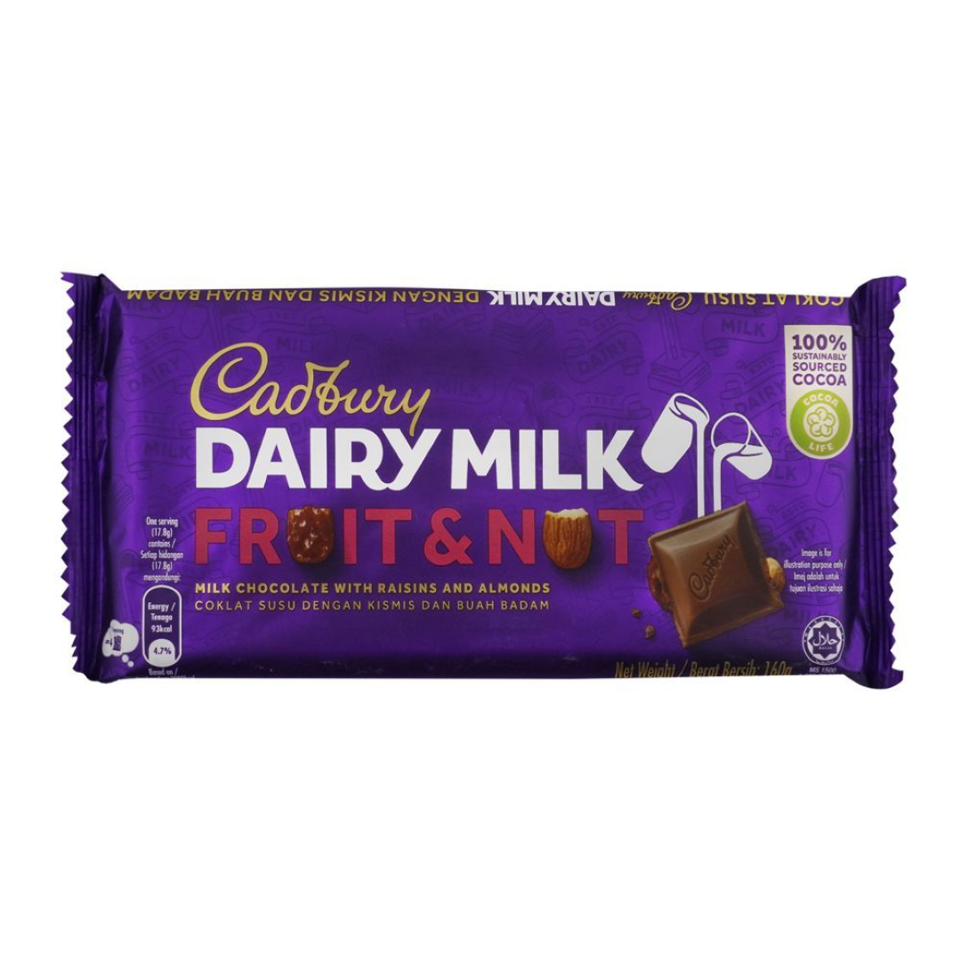 CADBURY DAIRY MILK FRUIT & NUT 150G